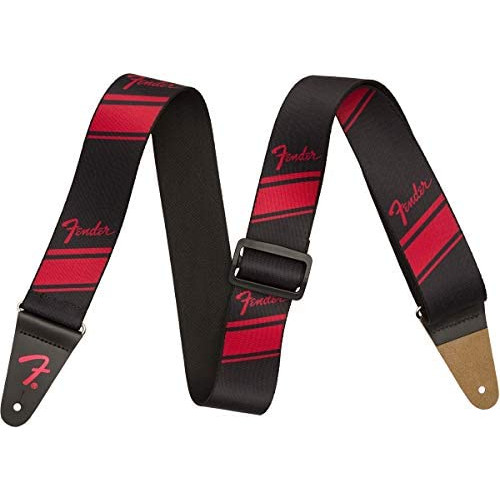 Fender 2 Competition Stripe Guitar Strap - Ruby