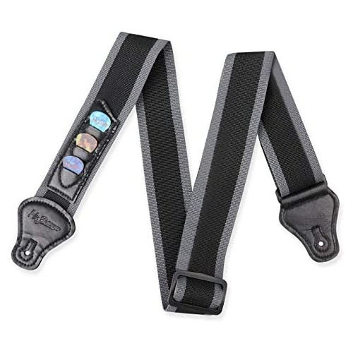 Mr.Power Guitar Strap 36.6in - 65in with 3 Pick Holders for Electric/Acoustic Guitar