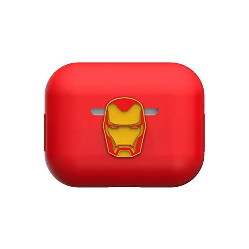 TinPlanet Marvel Avengers Series Case Compatible with Apple Airpods Pro (3rd Gen 2019 Release) [Front LED Not Visible], Iron Man, Red