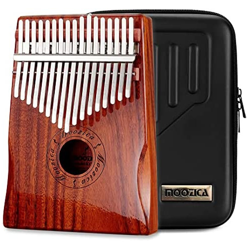 MOOZICA 17 Keys Kalimba Thumb Piano, Solid Koa Wood Professional Kalimba Marimba with High-gloss Finishing Musical Instrument Gift