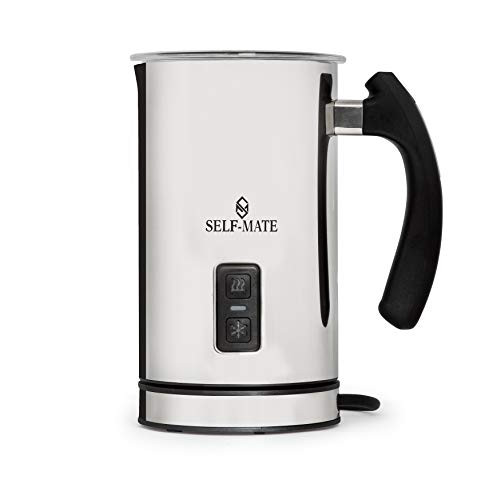 Automatic Milk Frother, Heater and Cappuccino Maker Stainless Steel Electric Milk Steamer Machine Cold or Hot Milk, Espresso, Chocolate, Coffee, Foamer, Easy to Use, Sturdy & Silent for Home Or Café