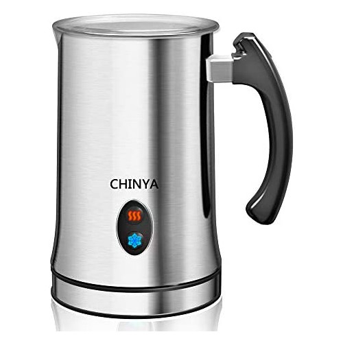Milk Frother, Electric Milk Frother & Steamer for Latte, Cappuccino, Hot Chocolate, Automatic Milk Foamer with Hot and Cold Milk Functionality, Stainless Steel, Strix Control (silver)