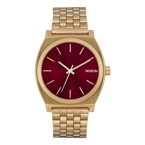 NIXON Time Teller A045-100m Water Resistant Mens Analog Fashion Watch (37mm Watch Face, 19.5mm-18mm Stainless Steel Band)