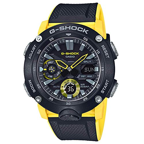 Casio GA2000-1A9 G-Shock Mens Watch Black/Yellow 51.2mm Carbon/Resin