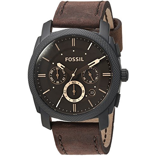 스마트워치 Fossil Machine Chronograph Leather Watch and Bracelet Box Set