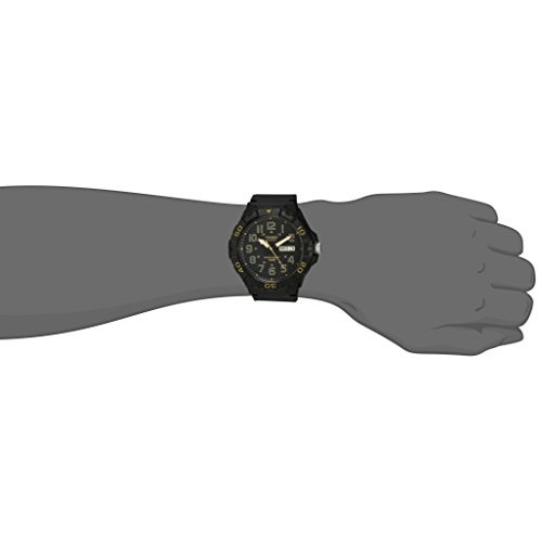 Casio Mens Diver Style Quartz Resin Casual Watch, Color:Black