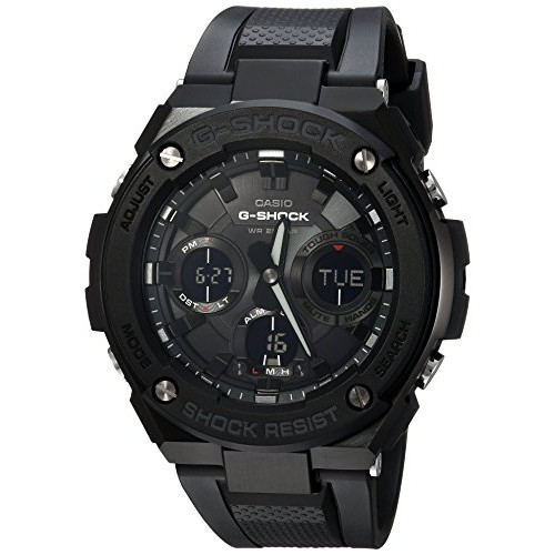 Sports Watch Mens Stainless Steel Quartz with Strap Black