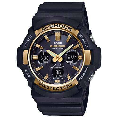 Casio G-Shock GAS100G-1A Tough Solar Resin/Stainless Steel Mens Watch (Black)