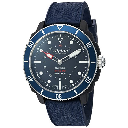스마트워치 Alpina Mens AL-282LNN4V6 Horological Smart Watch Analog Display Quartz Blue Watch