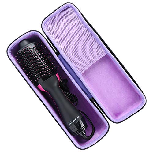 co2crea Hard Travel Case for Revlon One-Step Hair Dryer & Volumizer& Styler (Black Case + Inside Purple)
