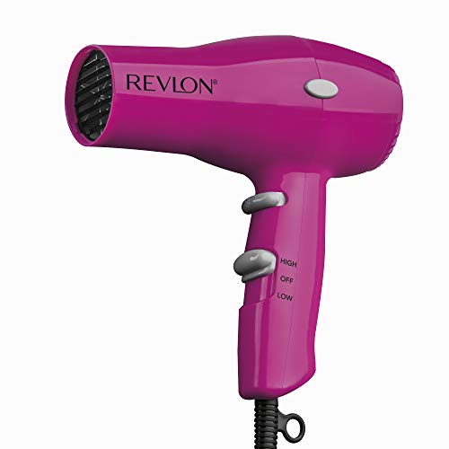 Revlon Compact Hair Dryer | 1875W Lightweight Design, Perfect for Travel, (Yellow)