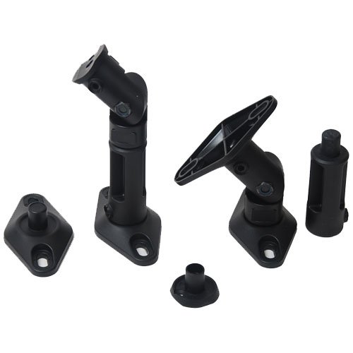 VideoSecu Universal Satellite Speaker Mounts / Brackets for Walls and Ceilings (White,Black Available)