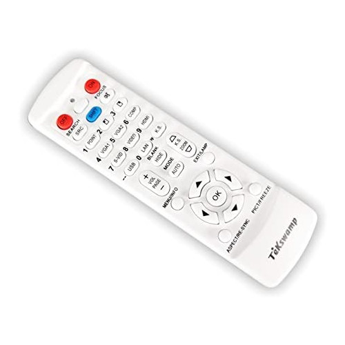 TeKswamp Video Projector Remote Control (White) for Mitsubishi XD280U