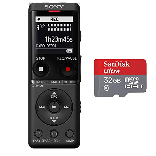 Sony ICD-UX560 Stereo Digital Voice Recorder w/Built-in USB w/ 32GB Card