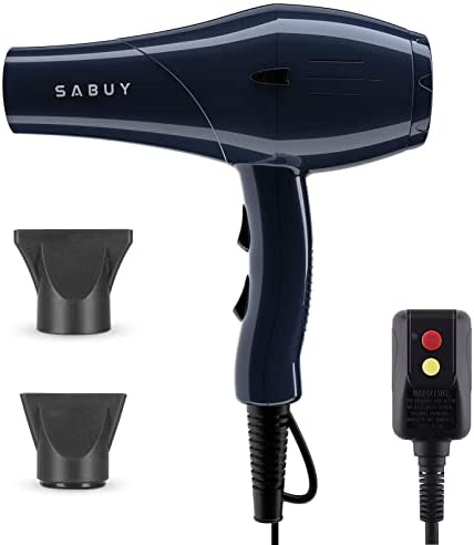 Hair Dryer, 2200W Professional Salon Hair Dryer Performance AC Motor Blow Dryer with 2 Concentrator,for Constant Temperature Fast Drying Protecting Hair Damage - Blue