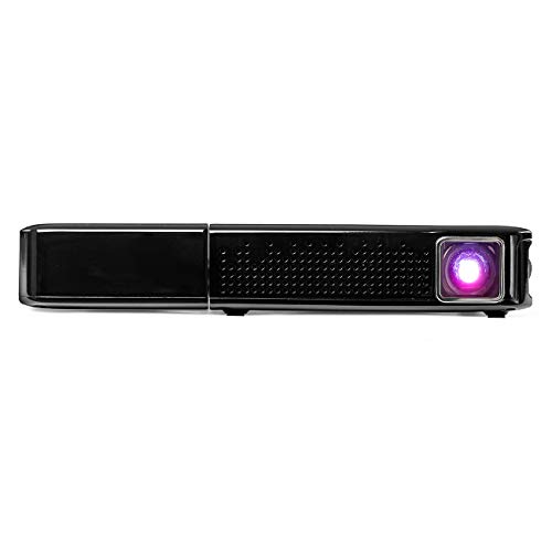 Miroir M175 Portable Projector, Black, 80 Inch Picture, 1080P Supported, Home / Outdoor Entertainment, Rechargeable Battery, Compatible with TV Stick / Laptop / Phone / Game Console