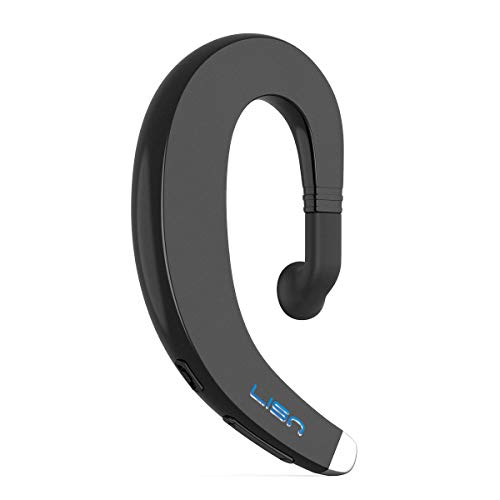 Ear Hook Wireless Bluetooth Headphone,LISN Painless Wearing Bluetooth Earpiece with Mic,Lightweight Non Ear Plug Single Ear Bluetooth Headset for Cell Phone 8-10 Hrs Playtime(Black)