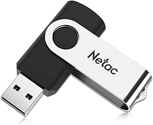 Netac USB Flash Drive 64GB - USB 2.0 Interface Digital Thumb Drive with Swivel Design Compatible with Computer/Laptop/External Memory Storage Stick Jump Drive for Photo/Video Backup - U505