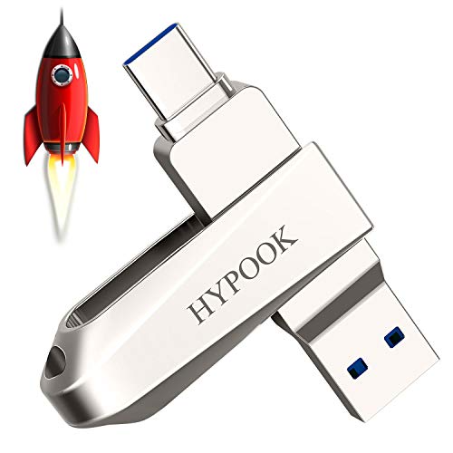 HYPOOK USB C Flash Drive 128GB USB 3.1 Type C Dual Drive Memory Stick Thumb Drive for Android Smartphones Tablets New MacBook - 128GB