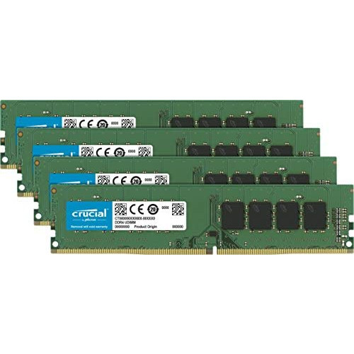 Crucial 64GB Kit (16GBx4) DDR4 2666 MT/s (PC4-21300) DR x8 DIMM 288-Pin Memory - CT4K16G4DFD8266