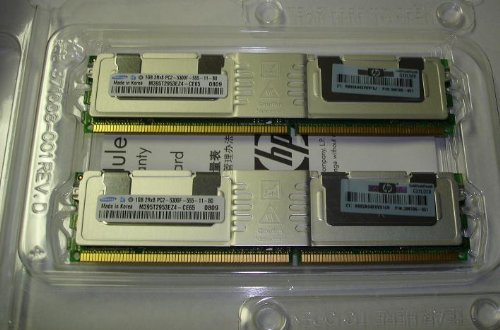 HP RAM 2GB Kit Samsung 2 x 1GB 2RxB PC2-5300F-555-11-B0 Server Ram 398706-051 with Heat spreaders
