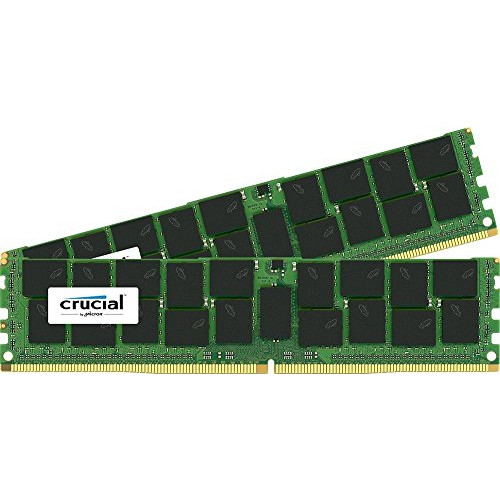 Crucial 32GB Kit 16GBx2 DDR4-2133 MT/S PC4-2133 CL15 dual ranked x4based ECC Registered Server Memory CT2K16G4RFD4213