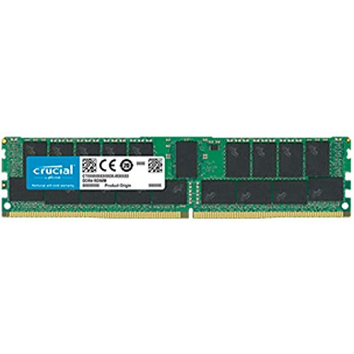 Crucial Technology 32GB DDR4 PC4-21300 2666MHz RDIMM Dual Ranked Registered ECC Memory CT32G4RFD4266