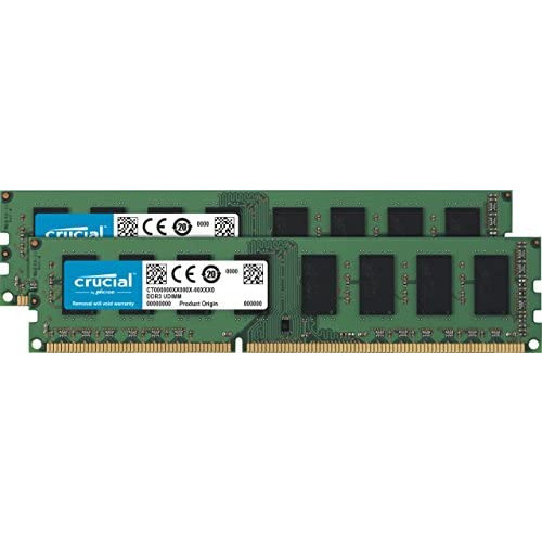 Crucial 4GB Single DDR3/DDR3L 1600 MT/s PC3-12800 ECC UDIMM 240-Pin Memory - CT51272BD160BJ