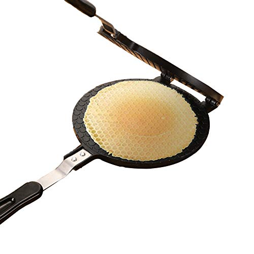 Waffle Maker,Deep Fill Non-Stick Plates Teflon Coating for Easy Clean 7 Slice Unique Waffle Round Baking Pan Bakeware for Snacks Breakfast， Fuel Gas Stoves Only