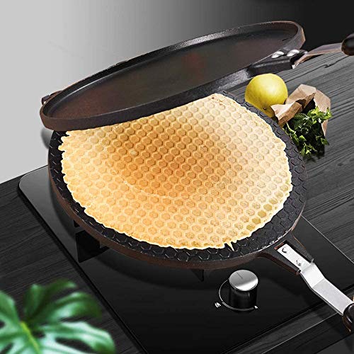 Waffle Cone Maker Pan Aluminum Alloy Gas Non-Stick Cake Griddle Egg Roll Mold Kitchen Baking Tool