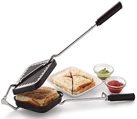 Grill Sandwich Maker And Toast Sandwich Maker With Non-Stick Cookware, Black