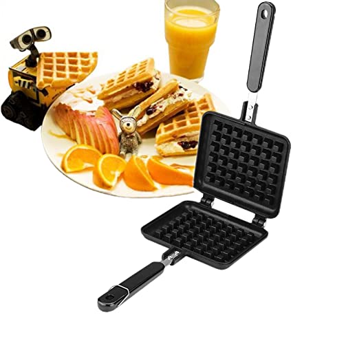 Non Stick Waffle Iron 30 x 14.5cm Waffle Maker Pan No Noxious or Additives in the Material for Belgian Waffles Sandwich Toaster Breakfast and More