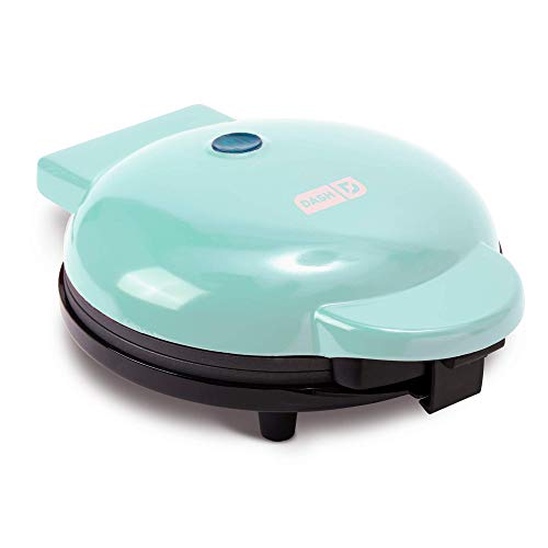 Dash DEWM8100AQ Express 8&rdquo Waffle Maker Machine for Individual Servings Paninis Hash browns + other on the go Breakfast Lunch or Snacks with Easy Clean Non-Stick Sides Aqua Renewed
