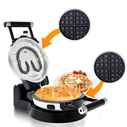 Secura Upgrade Automatic 360 Rotating Non-Stick Double Belgian Waffle Maker wRemovable Plates