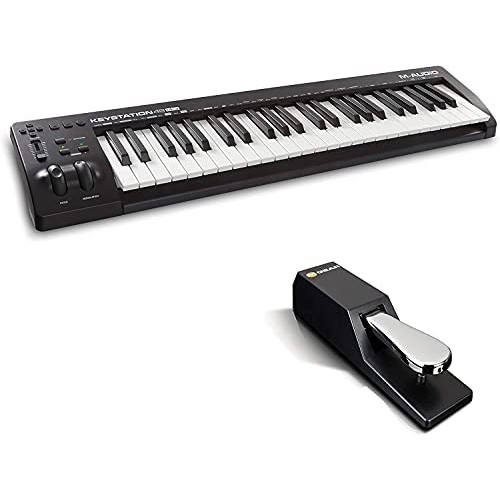 Keystation 61 MIDI Keyboard Controller Beat Maker Bundle with 61 Keys and Sustain Pedal, Plus Software Suite