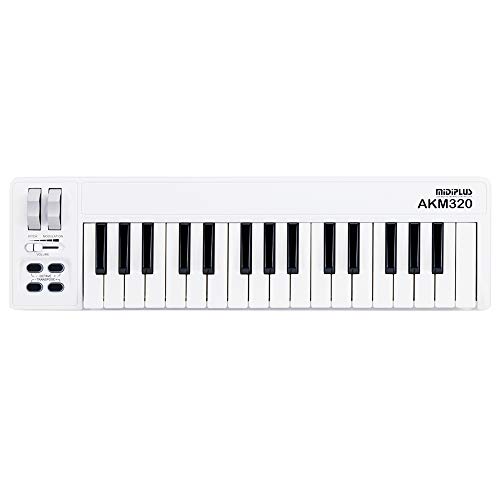 midiplus AKM320 32 key MIDI Keyboard Controller, white