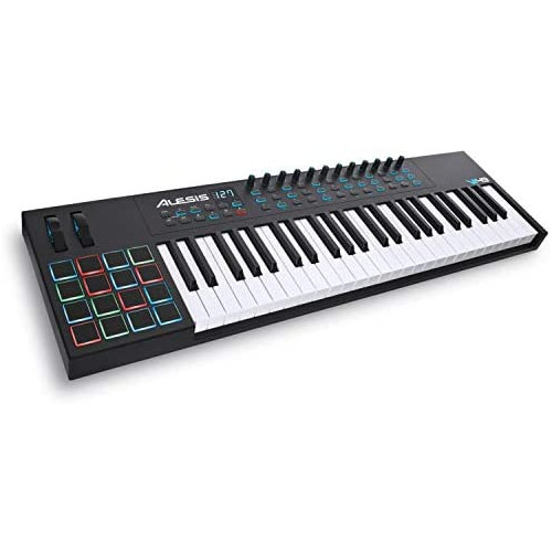 Alesis VI25 - 25 Key USB MIDI Keyboard Controller with 16 Pads, 8 Assignable Knobs, 24 Buttons and 5-Pin MIDI Out Plus Production Software Included