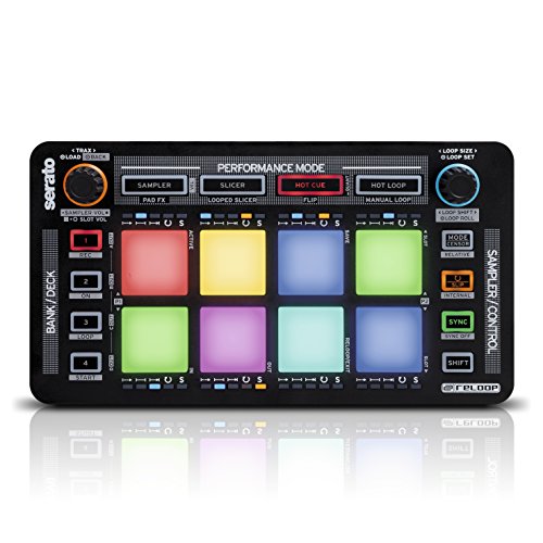 Reloop Neon - Controller Add-on USB per DJ con Drum Pad RGB ad Alte Prestazioni Sensibile alla Velocità Plug and Play con Serato DJ Nero