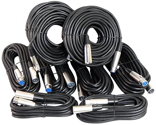 Your Cable Store XLR/Mic Cable Kit Two 50 ft Two 15 ft and Four 25 Foot XLR Patch Cables