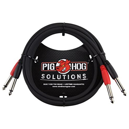 Pig Hog PD-21410 Dual 1/4 Mono (Male) Cable, 10 Feet