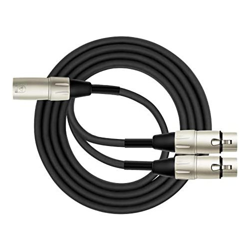 Kirlin Cable Y-301-01 - 1 Foot - XLR Male to Dual XLR Female Y-Cable