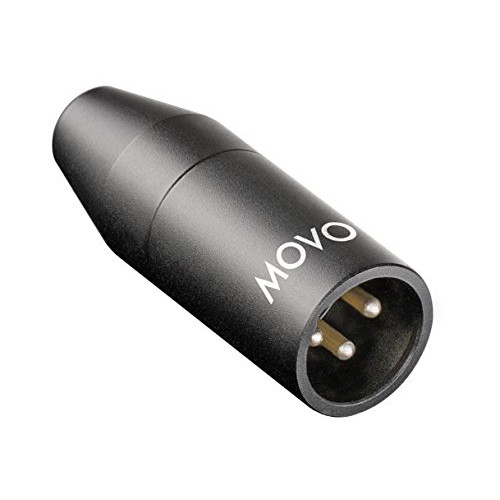 Movo 3.5mm to XLR Microphone Adapter - 3.5mm Female TRS to XLR Male Connector for Camcorders Recorders Mixers