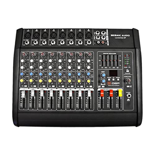Seismic Audio - LandSlide-8P - 8 Channel DSP Professional Powered Mixer - Power