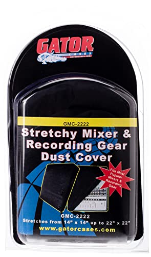 Gator Cases Black Nylon Stretch Mixer Cover; Min 14 x 14 / Max 22x 22 (GMC-2222)