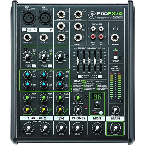 Mackie Mixer-Unpowered, 4 Channel (PROFX4V2)