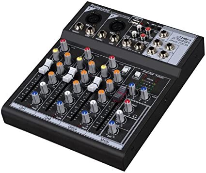 Audio 2000s Audio Mixer Sound Board 4-Channel Bluetooth