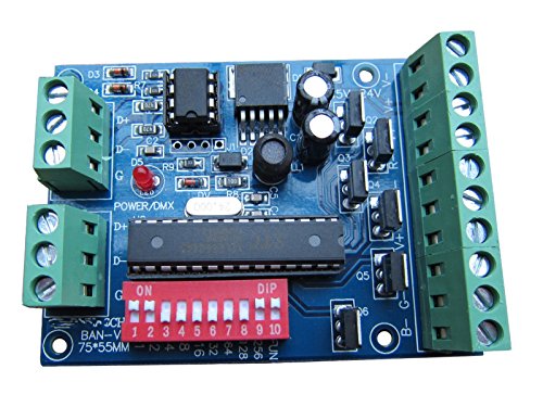 DMX 512 Decoder 6 Channel 4A/CH Controller Stage Lighting Controller DJ Lighting CMOS Output