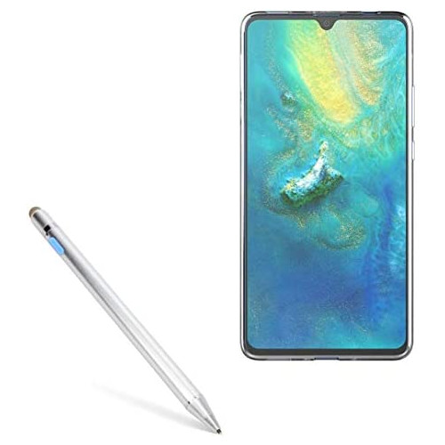 Huawei Mate 20 X Stylus Pen BoxWave AccuPoint Active Stylus Electronic Stylus with Ultra Fine Tip for Huawei Mate 20 X - Metallic Silver