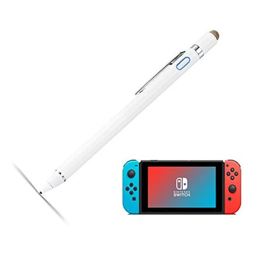 Stylus for Nintendo Switch Pen EVACH Digital Pencil with 1.5mm Ultra Fine Tip Stylus Pen for Nintendo Switch White