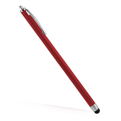 BoxWave iPad 3 Stylus Pen Slimline Capacitive Stylus Slim Barrel Rubber Tip Stylus Pen for Apple iPad 3 - Crimson Red